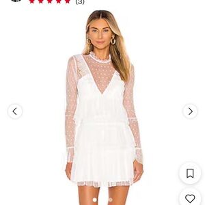 Sheer White Ruffled Dress